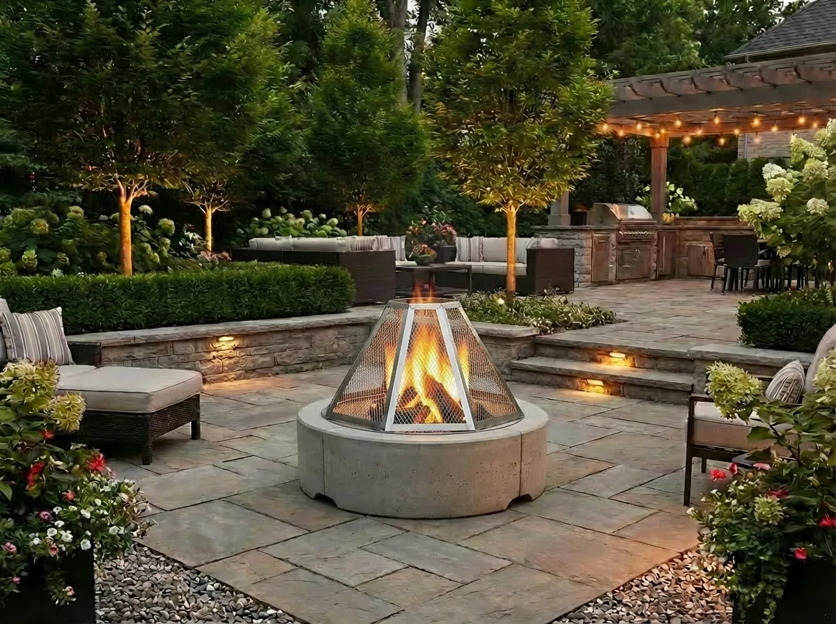 Foyer OROS en béton gris architectural